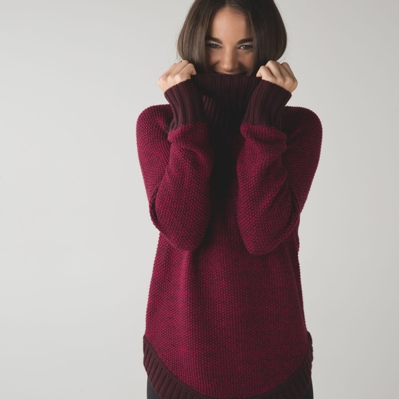 lululemon athletica Burgundy Cowl Neck Sweater - Picture 8 of 8